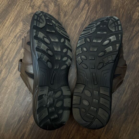 Propet Mens Vero Sandals Brown Leather Double Strap Slides Size 13 D MSV003L - Picture 5 of 6